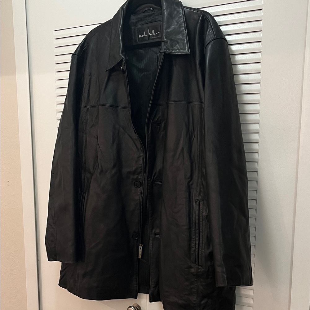 Trendy Vintage Black Leather Jacket